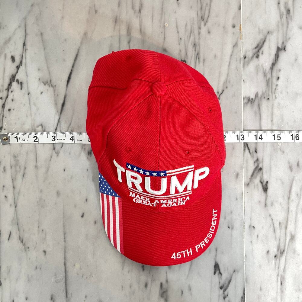 Trump Make America Great Again Red Hat 45th President USA Flag Cap - Picture 6 of 6